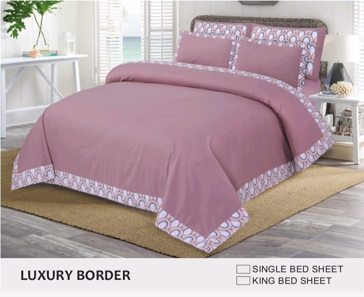 Luxury King Size Bedsheet with Four Pillows