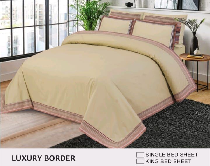 Luxury King Size Bedsheet with Four Pillows