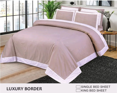 Luxury King Size Bedsheet with Four Pillows