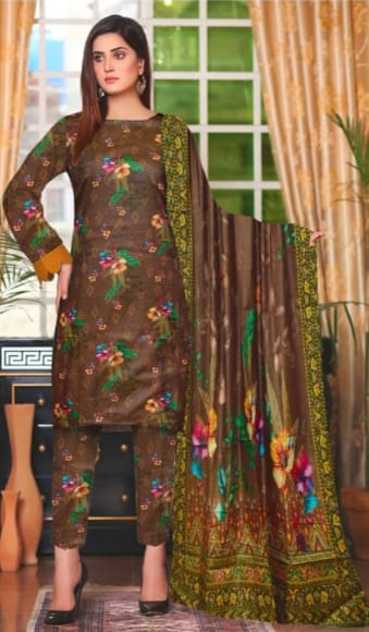 Gul Ahmad Printed Allover Shamray 3PC (Unstitched)