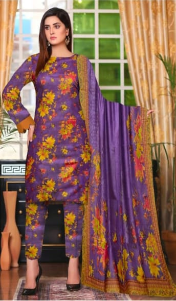 Gul Ahmad Printed Allover Shamray 3PC (Unstitched)