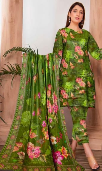 Gul Ahmad Printed Allover Shamray 3PC (Unstitched)